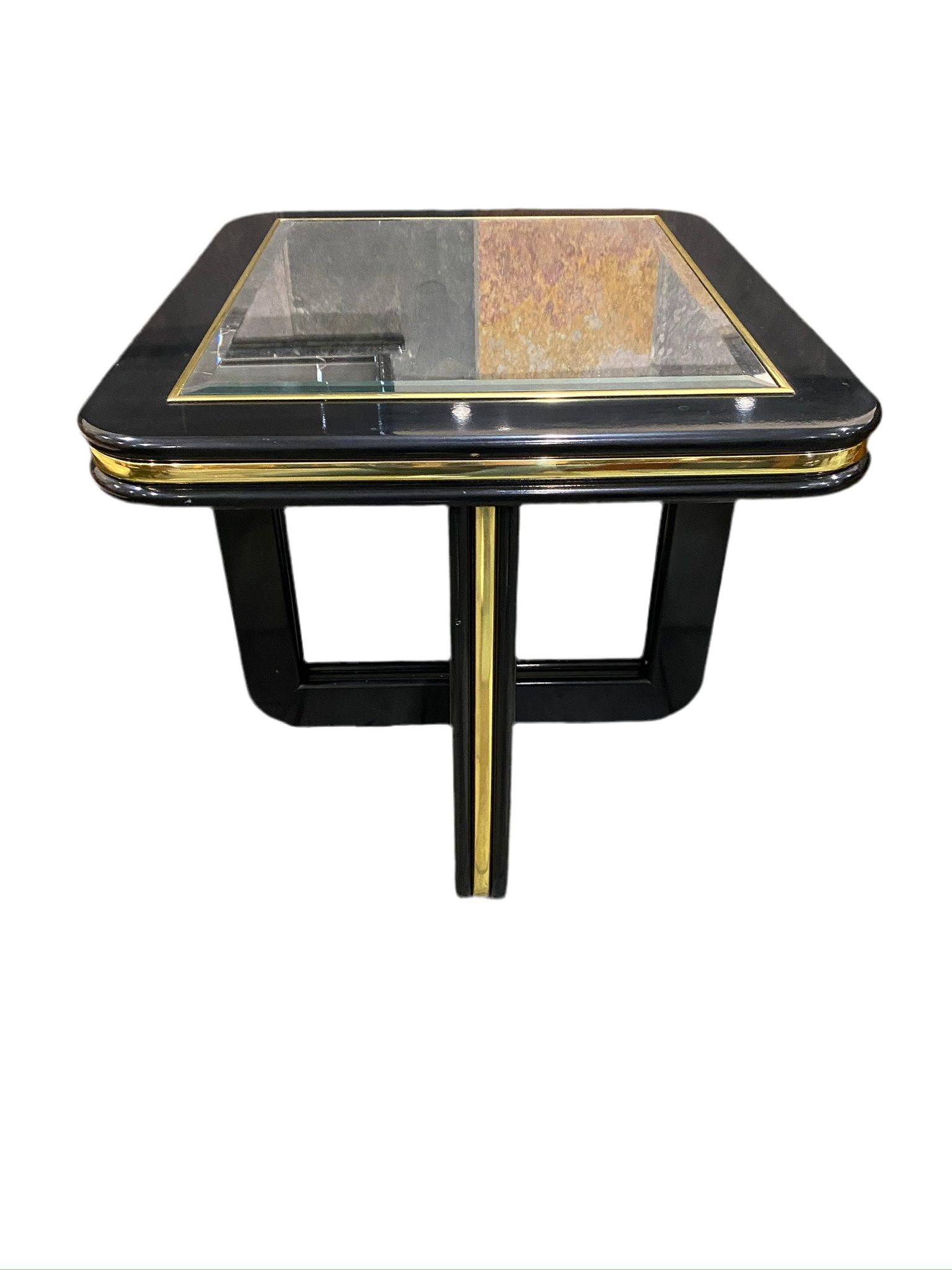 Mirror inlay Cubed Modular End Table