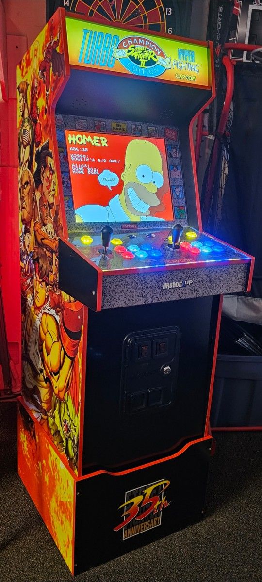 Retro Turbo Street Fighter Arcade1up Cabinet With Over 15,000 Video Games