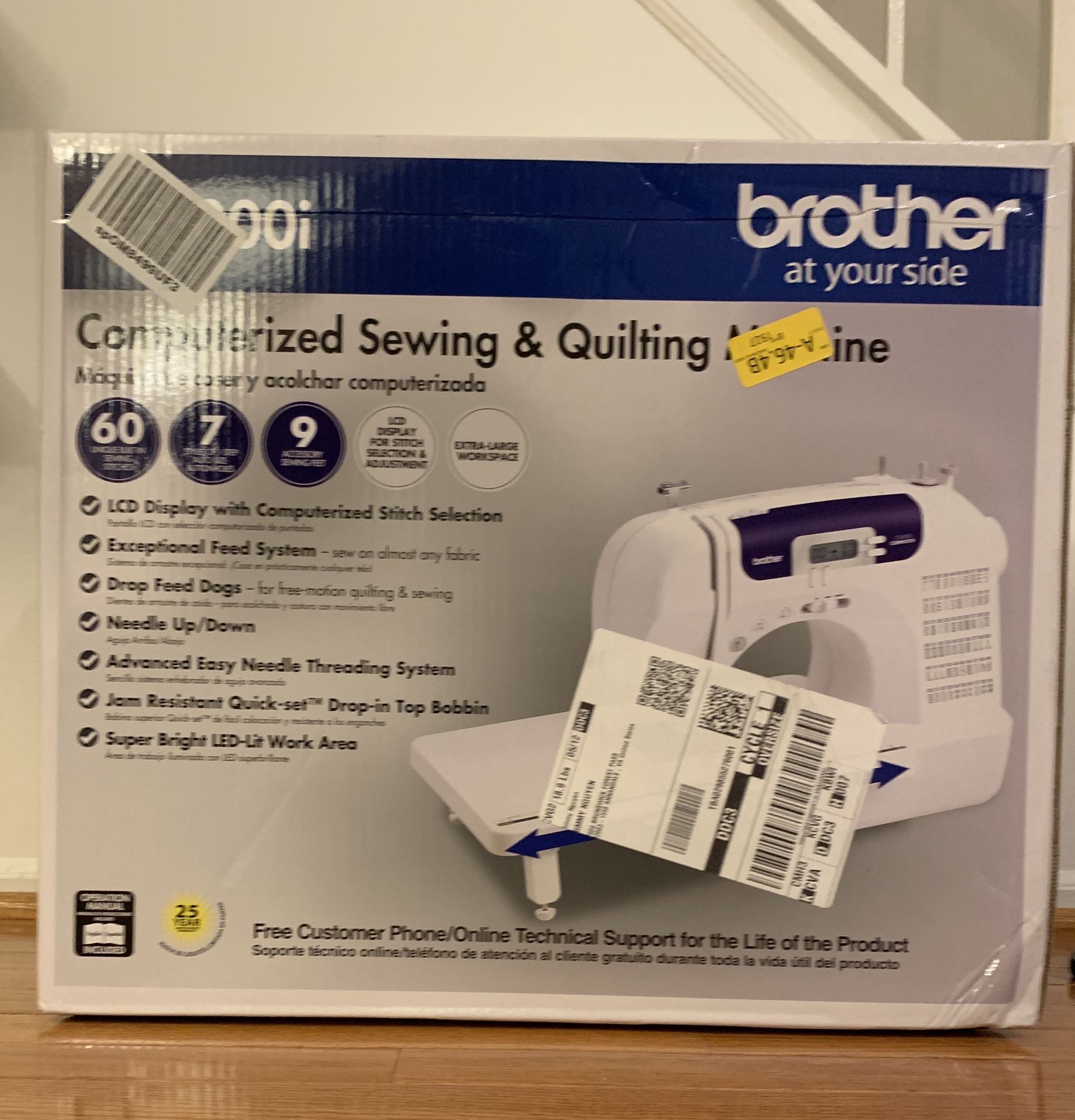 New Brother Computerized Sewing and Quilting Machine CS6000i