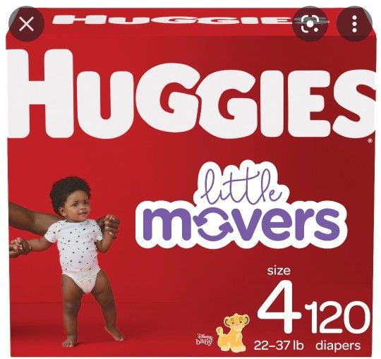 Huggies Lil Movers Size 4  Pack 120