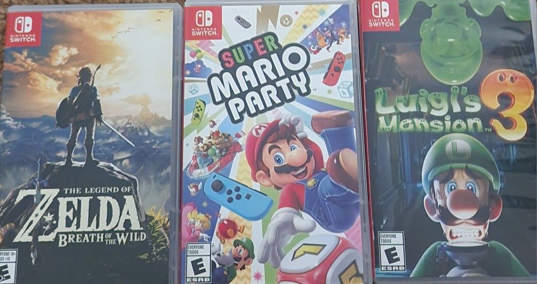 Mario Party, Legend Of Zelda Botw, And Luigis Mansion 3