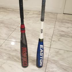 Easton and Marucci Youth Baseball Bats 29 Inch - 10 Drop