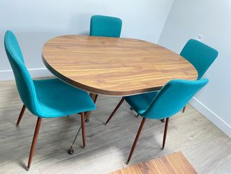 Mid-century Modern Fabric Dining Chairs (Set of 4)