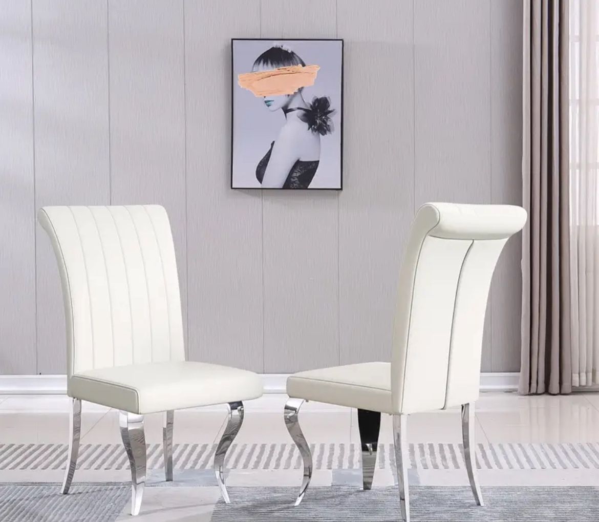 2 Leather Dining Chairs