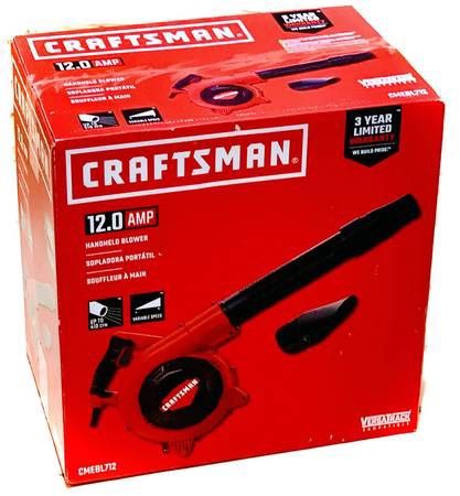 CRAFTSMAN CMEBL712 12-Amp Handheld 410-CFM 145-MPH Corded Leaf Blower