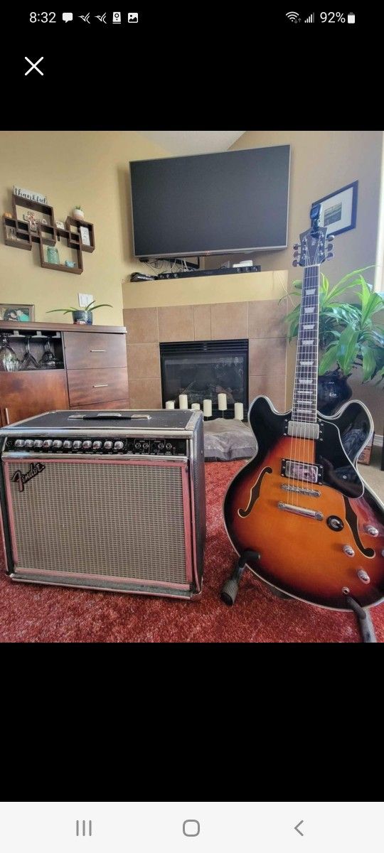 Firefly Guitar and Fender Chorus Amp