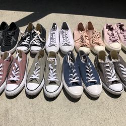 Lot of 9 Pairs of Women’s Converse All Stars Shoes Size 6
