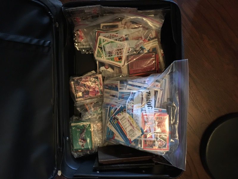 Suitcase of trading cards