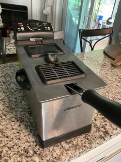 AMBIANO Deep Fryer Stainless steel 1700W 12 cup capacity Lid with handle/Window