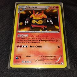 Rare Old 2011 Foil Pokemon - Emboar Holo / Hologram Card  #20/114