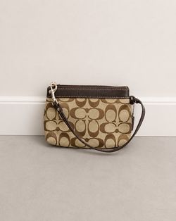 Coach Wristlet Signature Canvas
