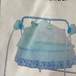 Swing Big Bed Baby Cradle Crib Infant Rocker 