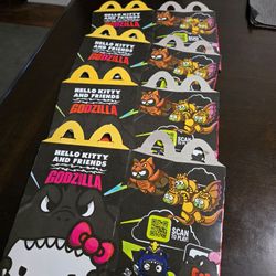 McDonald's Hello Kitty x Godzilla Happy Meal Boxes