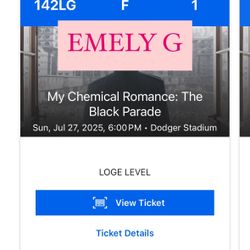 3 Tickets MY CHEM NIGHT 2