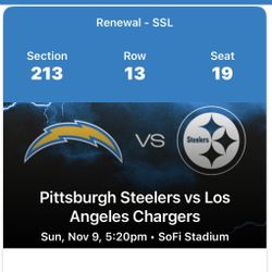 Chargers Vs Steelers PRIMETIME