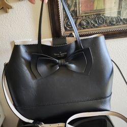 Kate Spade Purse Black 10x11 100 Percent Leather 