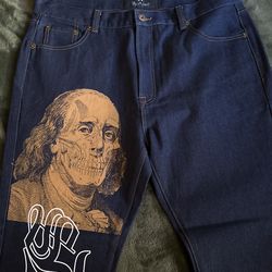 NEW DARK BLUE SDL JEANS 40/30