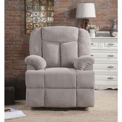 Gray Powered Recliner w/powered lift&Massage @Elegant Furniture