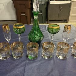 Gold Rim Glassware