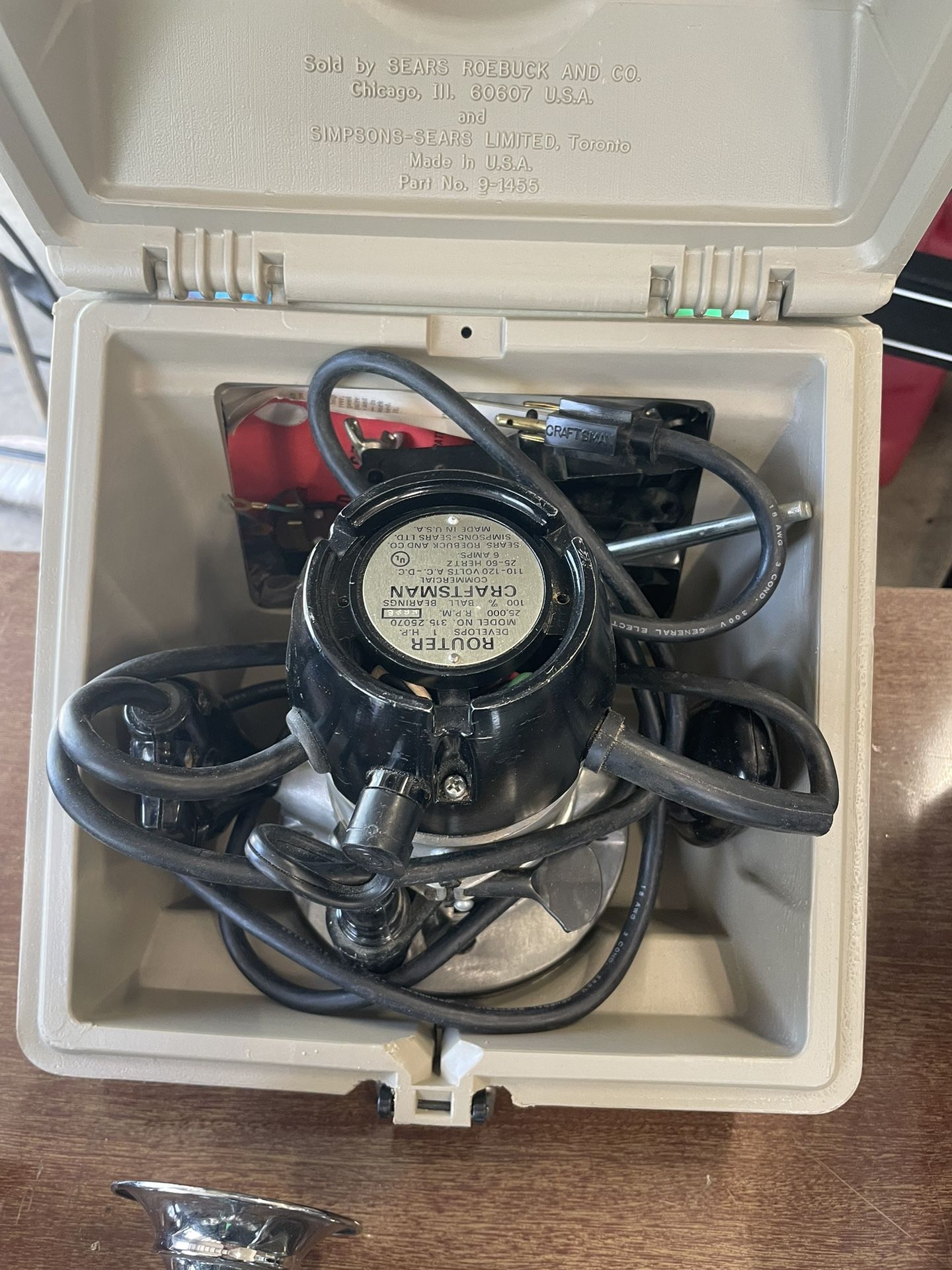 Craftsman Router With Carrying Case, Mint Condition!