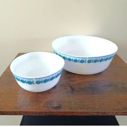 New Corelle Bowls White Milk, Azure Medallion Colection 