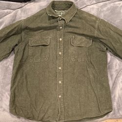 Field & Stream Green Button Up