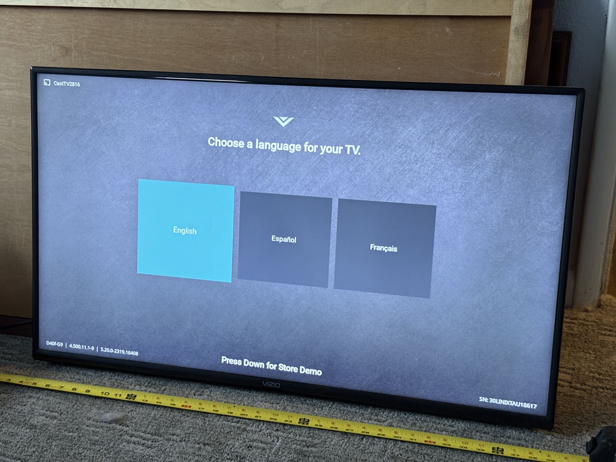 TV 40in VISIO 1080p D40f-G9
