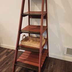 Wood Ladder Shelf