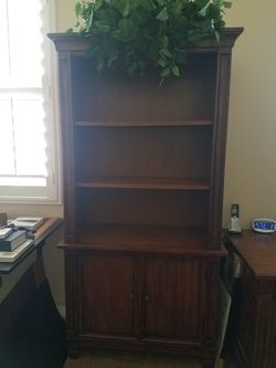 Executive Office Desk Set, Dark Wood