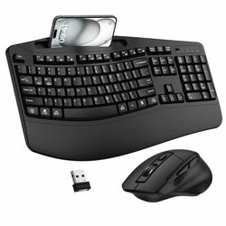 MK399 Pro Ergonomic Wireless Keyboard & Mouse Combo – New — Damaged Box