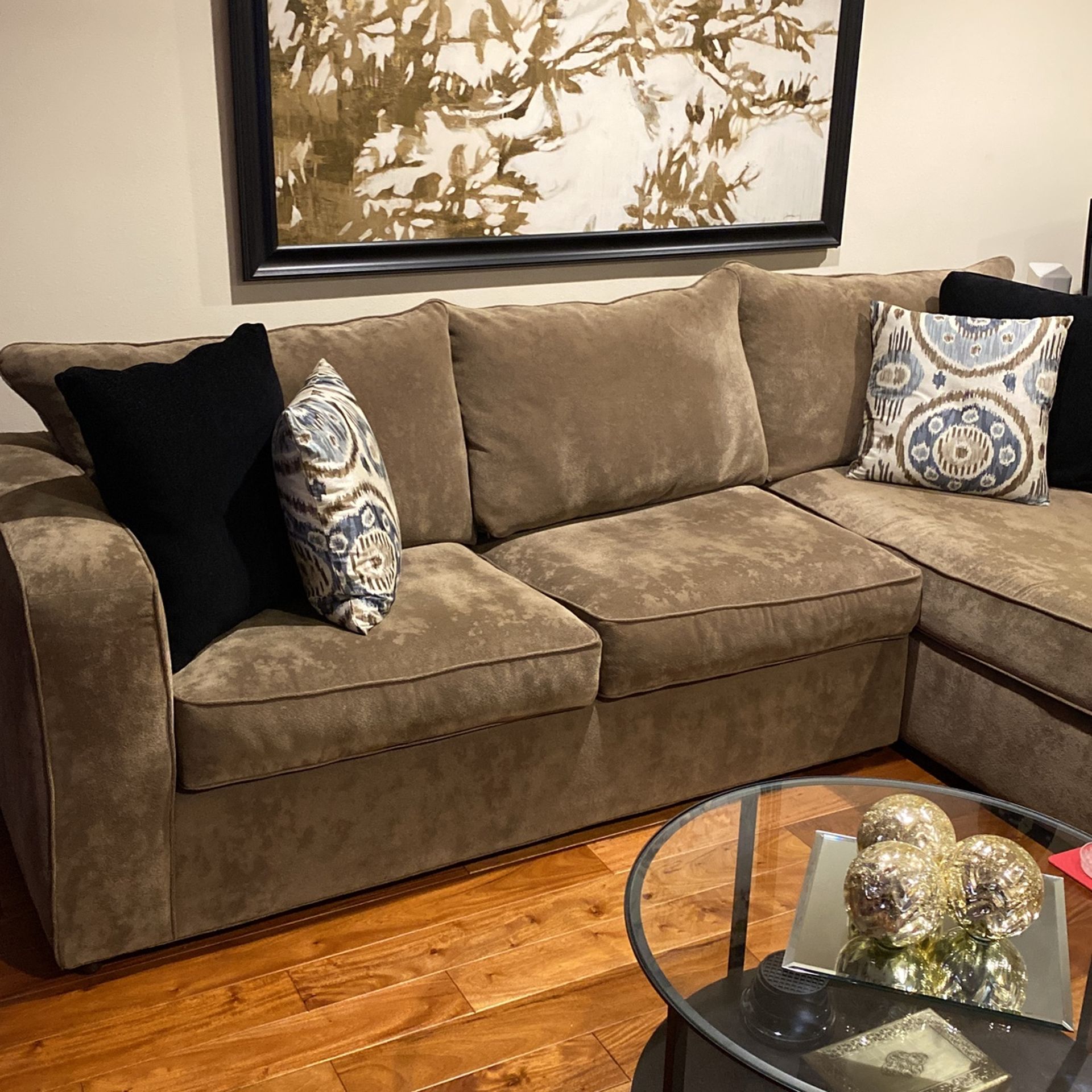 Beautiful Taupe Or Gray/brown L Shape Sofa