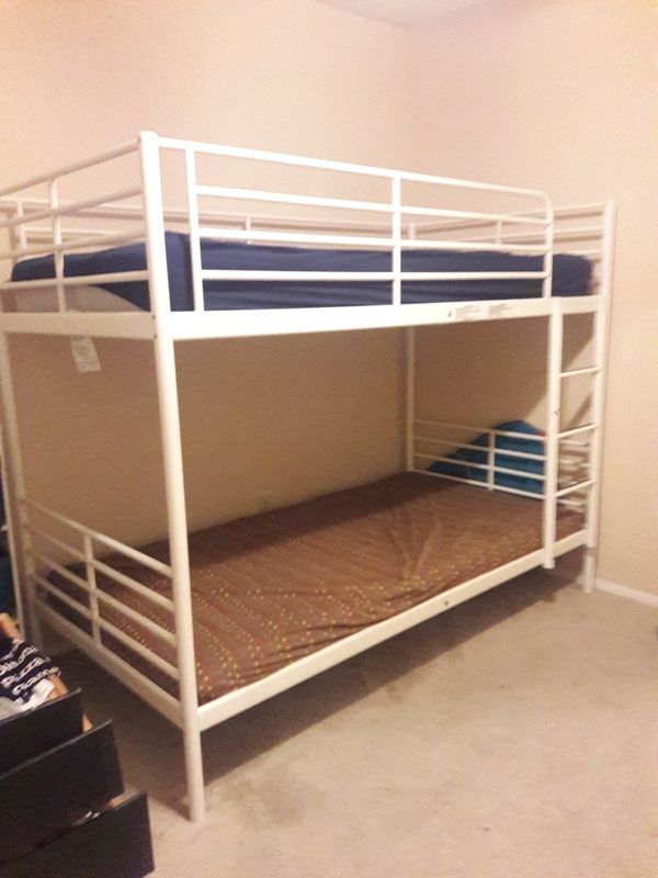 White Twin Kids Bunk Bed For In Houston Tx Offerup White Twin Kids Bunk Bed Houston