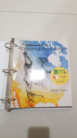 Abnormal psychology book
