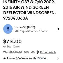 Defletor, Fits A Infinity/OBO