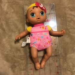 2019 Hasbro Baby Alive Doll Blue Eyes.   Multicolors Rubber* 11” 