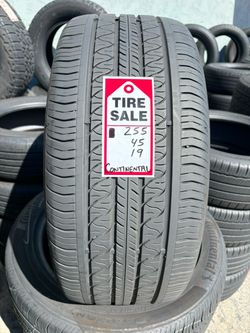 255-45-19 Continental Procontact TX( Tesla) Full Used Tire Set $250 Free Mounting And Balancing