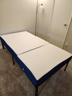 6 Inch Tri-Fold Mattress Twin Size, Portable Memory Foam