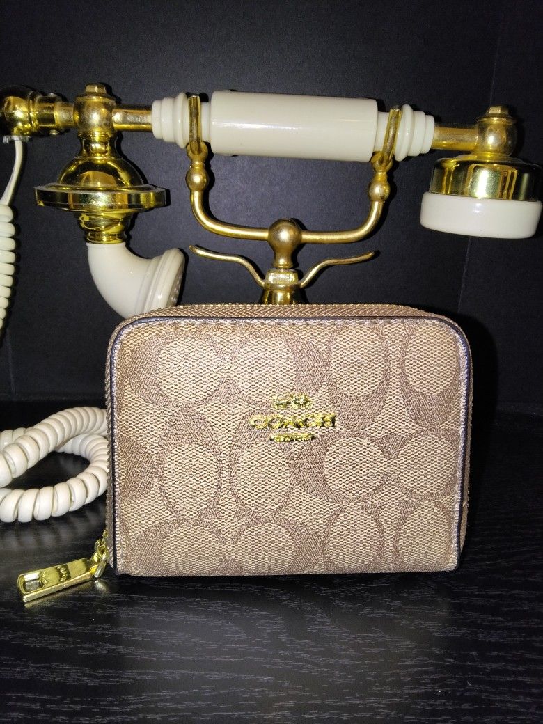Small Coach Brown Wallet New