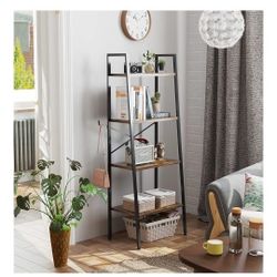 4 Tier Book Shelf Wooden With Iron Stand