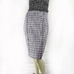 J. Crew Lined Pencil Skirt in Lightweight Fringe Tweed