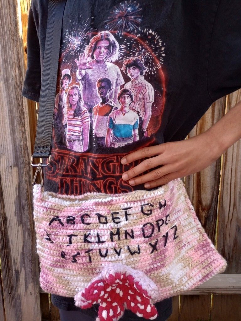 Handmade Stranger Things–Inspired Crocheted Crossbody Bag