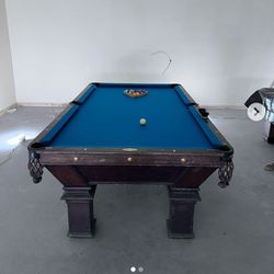 Antique Brunswick Pool Table 