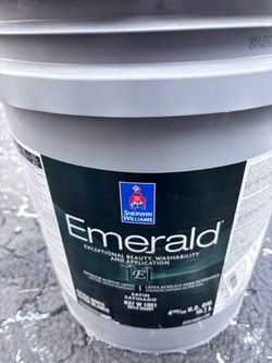 Interior Satin White Paint. #OC-17 White Dove. 5 Gallons.