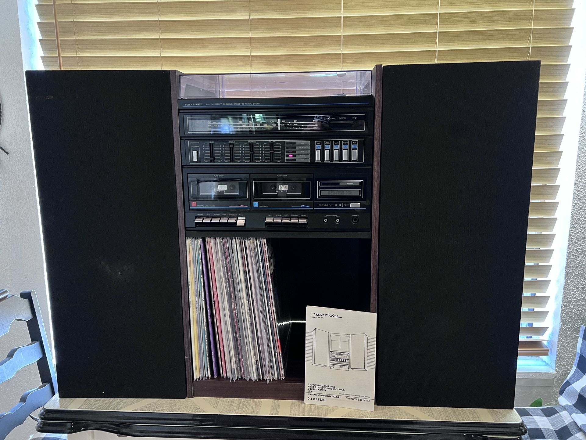 Antique Record Player Cassette Player Ghetto Blaster Boombox Stereo Working!