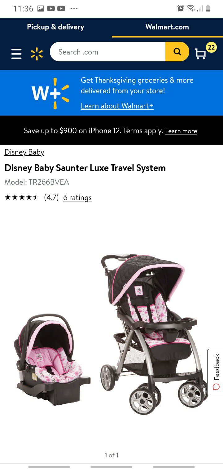 Disney Baby Saunter Stroller And Car Seat