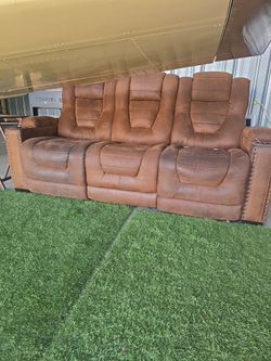 Full power recliner couch