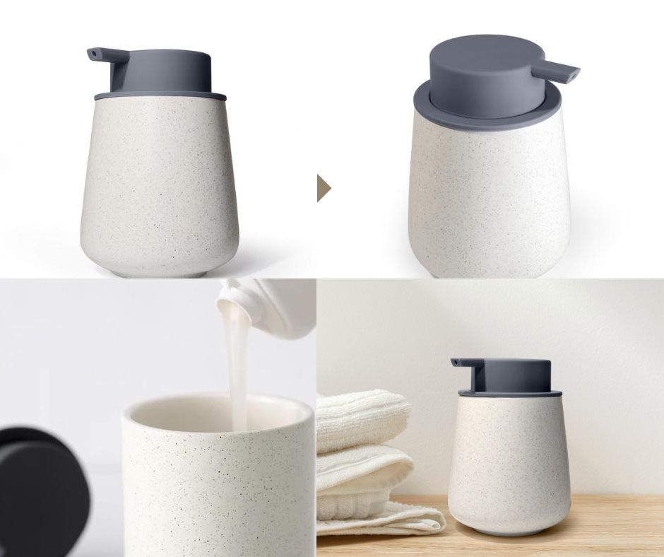 Refillable Ceramic Liquid Soap Dispenser