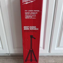 Milwaukee 72 in. Adjustable Laser Level Tripod New!!! Retail: $75+Tax!!! Bottom mounting point on laser level tripod 15 in. precision adjustment Longe