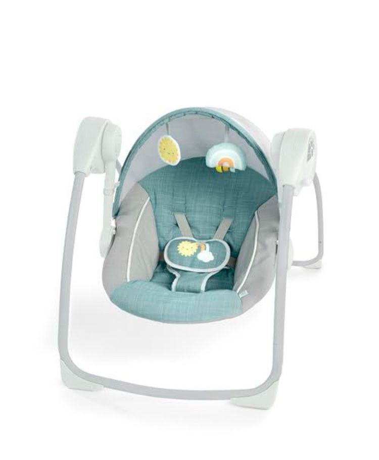 πΌ Ingenuity: ity by Ingenuity Sun Valley Canopy Portable Swing π¦ Open Box β Good Condition | Unisex | Ages 0β9 Months | Grey