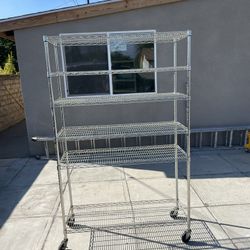 Metal Rack on wheels over 6ft tall